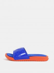 Oranžovo-modré dámské pantofle Nike Benassi 