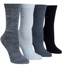 Calvin Klein 4 pack dámských ponožek Sparkle Blue  - 37-41