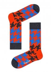Happy Socks oranžové ponožky s kohoutí stopou Dogtooth - 36-40