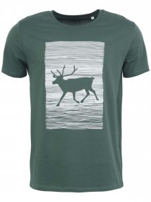 Pánské tričko ZOOT Originál Jelen Wapiti v zelené barvě