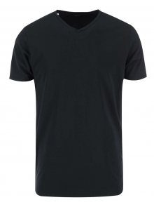 Černé basic tričko s véčkovým výstřihem Selected Homme Pima