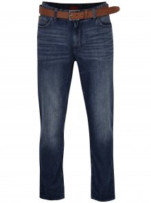 Modré pánské regular fit džíny s páskem s.Oliver
