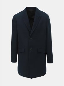 Tmavě modrý kabát Burton Menswear London Crombie