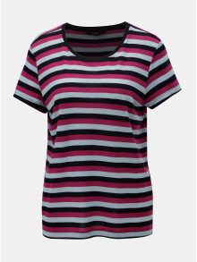 Modro-růžové pruhované basic tričko s krátkým rukávem VERO MODA Vita