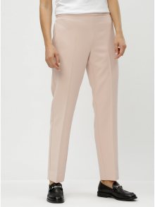 Světle růžové kalhoty s vysokým pasem DKNY Foundation