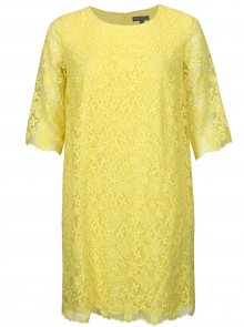Žluté krajkové šaty Ulla Popken