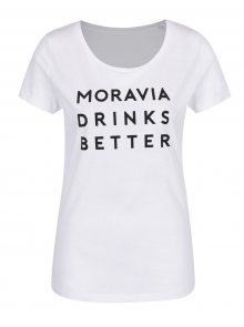 Bílé dámské tričko  ZOOT Originál Moravia Drinks Better