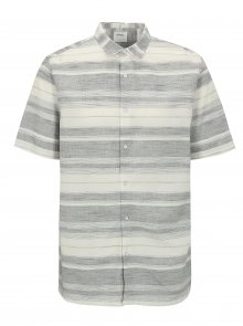 Šedo-krémová pruhovaná košile Burton Menswear London