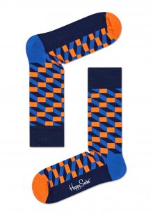 Happy Socks modro-oranžové ponožky Filled Optic - 36-40