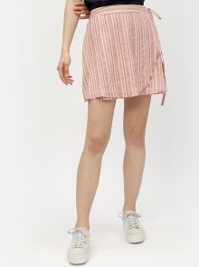Starorůžová zavinovací pruhovaná sukně VERO MODA Summer