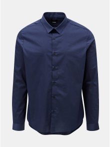 Tmavě modrá skinny fit košile Burton Menswear London