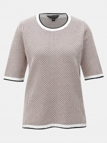  Meruňkovo-bílé vzorované tričko Dorothy Perkins