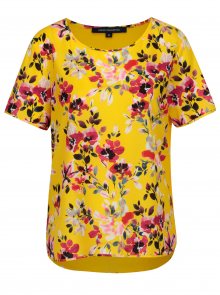 Žluté květované volné tričko French Connection Linosa