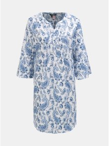Modro-bílá květovaná noční košile Lauren Ralph Lauren