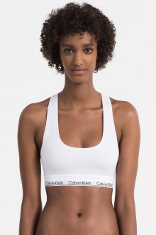 Calvin Klein bílá sportovní podprsenka Bralette - L