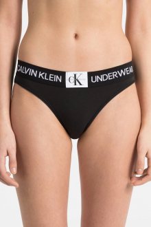 Calvin Klein černé kalhotky s bílým logem Bikini - XS
