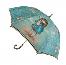 Santoro modrý holový deštník Gorjuss Hush Little Bunny