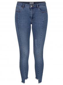 Modré super skinny džíny s vysokým pasem Miss Selfridge   