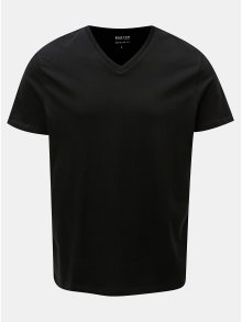 Černé basic regular fit basic tričko Burton Menswear London