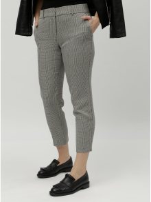 Šedé vzorované zkrácené kalhoty Dorothy Perkins