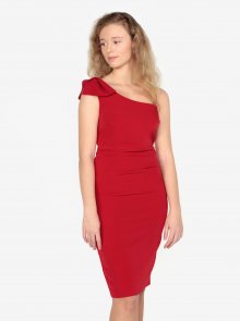 Červené asymetrické pouzdrové šaty Oasis Lolita