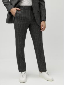 Šedé kostkované oblekové kalhoty Burton Menswear London Pow