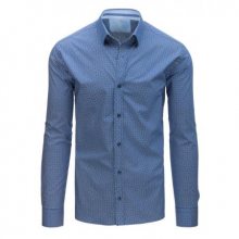 Pánská STYLE košile elegantní se vzory modrá