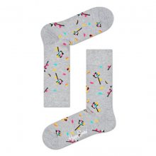 Happy Socks světle šedé dámské ponožky Rose Petal - 41-46