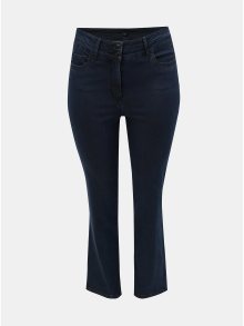 Tmavě modré straight džíny s vysokým pasem M&Co Plus