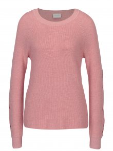 Růžový svetr s průstřihy na rukávech VILA Myntani 