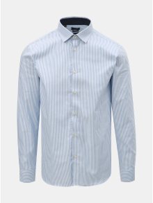 Světle modrá pruhovaná slim fit košile Selected Homme Mark