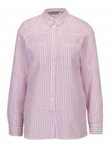 Krémovo-růžová pruhovaná košile Dorothy Perkins Petite 