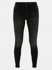 Černé skinny fit džíny s vyšisovaným efektem ONLY