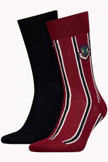 Tommy Hilfiger 2 pack pánských ponožek Crest Red/Blue - 43-46