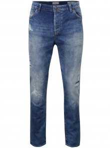 Modré slim fit džíny s potrhaným efektem ONLY & SONS Loom