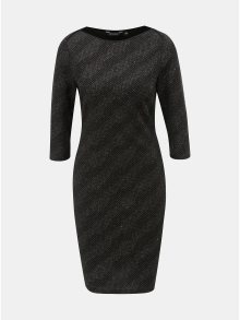 Černé pouzdrové šaty se třpytivým efektem Dorothy Perkins