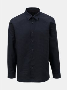 Tmavě modrá formální vzorovaná košile Burton Menswear London