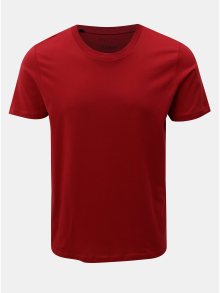 Červené basic tričko s krátkým rukávem Selected Homme Perfect
