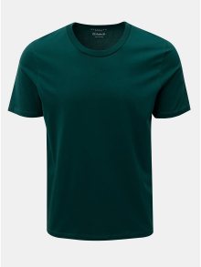 Tmavě zelené basic tričko s krátkým rukávem Selected Homme Perfect