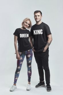 Set triček King Queen Black [KQ]