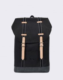 Herschel Supply Retreat Mid-Volume Offset Black/Black Denim