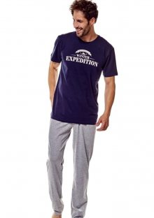 Pánské pyžamo Henderson 36206 XL Tm. modrá