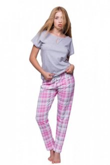 Sensis Vanessa dámské pyžamo šedo-růžová L šedo-růžová
