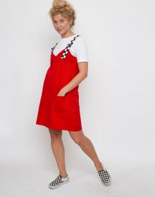 Lazy Oaf Buckle Pinafore Red L