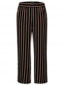 Krémovo-černé pruhované kalhoty s vysokým pasem Blendshe Nora