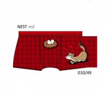 Cornette Nest 010/49 Gift Box Pánské boxerky M červená