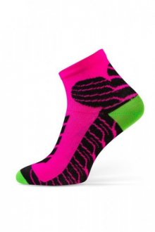 Sesto Senso Sport Socks ružové Ponožky 36-37 růžovo-zelená