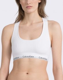 Calvin Klein Unlined Bralette Rib Knit White L
