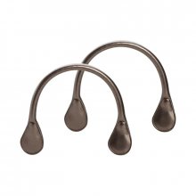 O bag metalická bronzová krátká koženková držadla Peltro