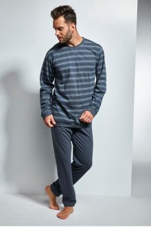 Pánské pyžamo Cornette 117 - barva:COR114/grafitová, velikost:XL